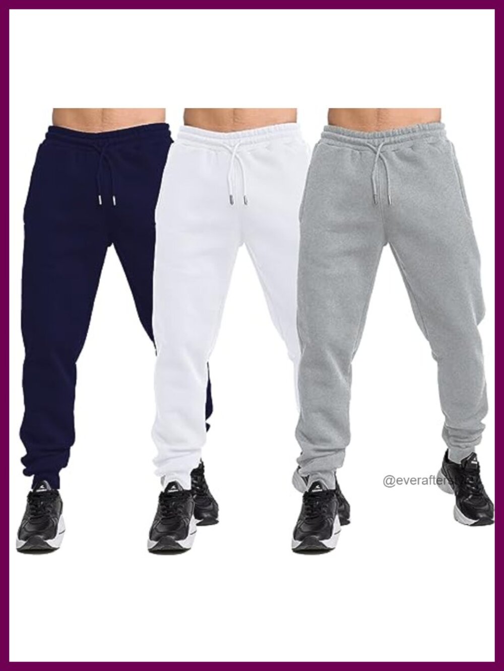 Men's Fleece Jogger Sweatpants with Pockets Athletic Workout Gym